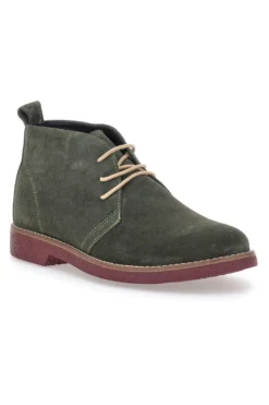 Scarpe Stringate Alte Verdi In Pelle Scamosciata Pittarello Class 322
