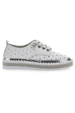 Scarpe Stringate Bianche con Strass Cafè Cost 23011