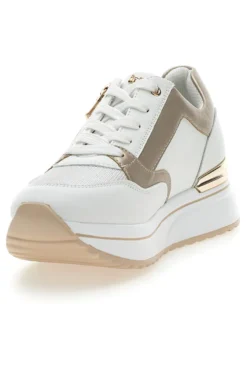 Scarpe Stringate Bianco con Tomaia Decorata INBLU 426 IN