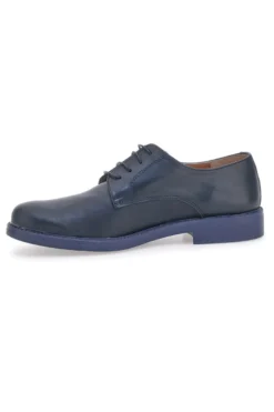 Scarpe Stringate Blu In Vera Pelle Con Lavorazione Artigianale Pittarello 600