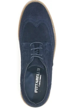 Scarpe Stringate Blu In vera Pelle Scamosciata Pittarello 1112