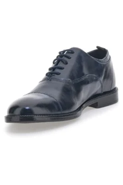 Scarpe Stringate Blu In Vera Pelle Pittarello Class 601