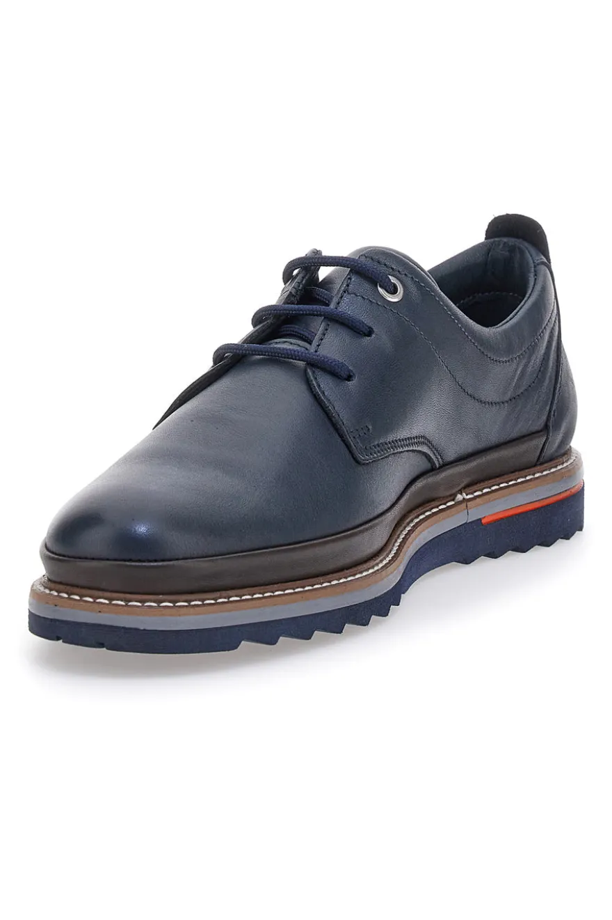 Scarpe Stringate Blu In Vera Pelle Pittarello Eco 450002