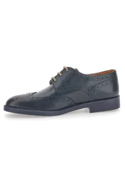 Scarpe Stringate Blu In Vera Pelle Made In Italy Pittarello 0723