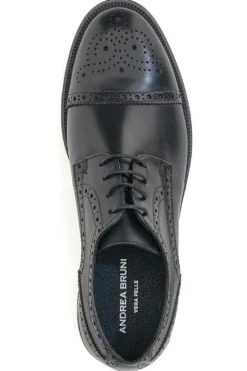 Scarpe Stringate Eleganti Andrea Bruni 11707 Nere