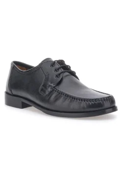 Scarpe Stringate in Vera Pelle Nera Max Dillan 562