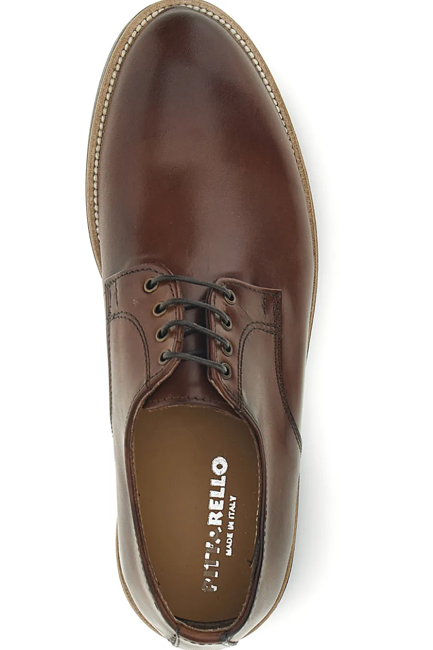 Scarpe stringate marroni in vera pelle Pittarello 600