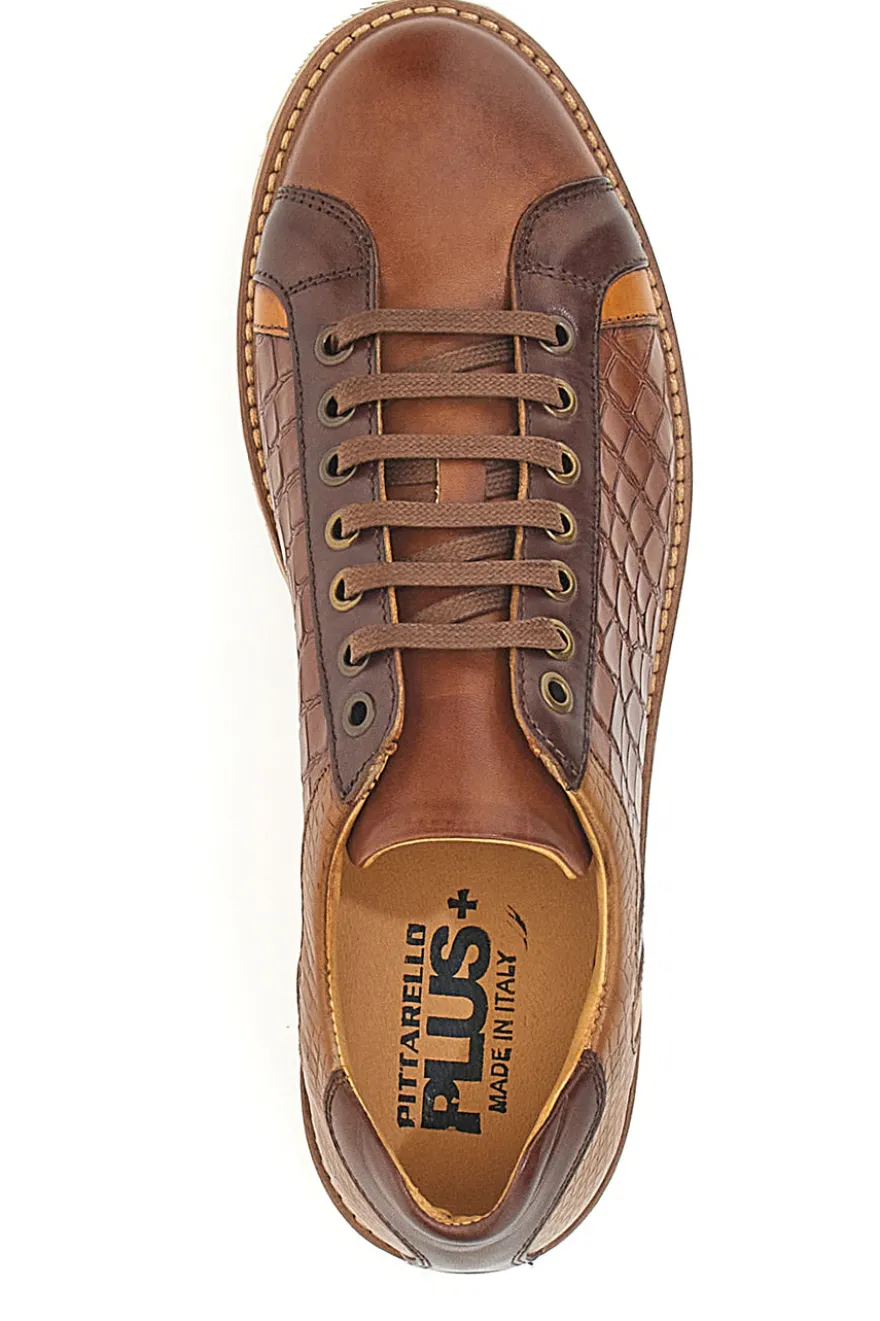 Scarpe Stringate Marroni In Vera Pelle Made in Italy Pittarello Plus PT325