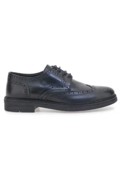 Scarpe stringate nere brogue in vera pelle Made in Italy Pittarello Focus 224