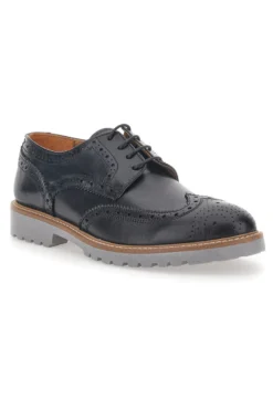 Scarpe Stringate Nere Con Impuntura Longford 596