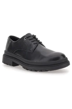 Scarpe Stringate Nere Con Punta Arrotondata Johes Land 2308105