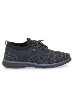 Scarpe Stringate Nere Con Tomaia Mesh Johes Land 411215