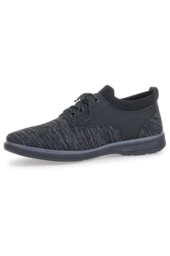 Scarpe Stringate Nere Con Tomaia Mesh Johes Land 411215