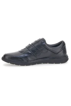 Scarpe Stringate Nere in Pelle Con Strappo Max Dillan