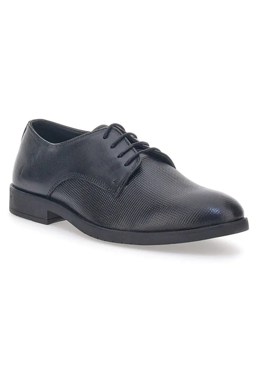 Scarpe Stringate Nere In Vera Pelle Max Dillan 202