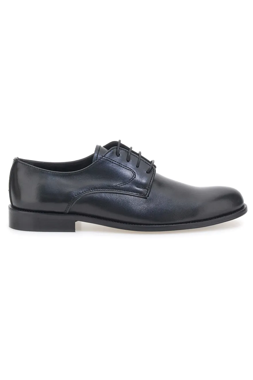 Scarpe Stringate Nere In Vera Pelle Made In Italy Pittarello 7720