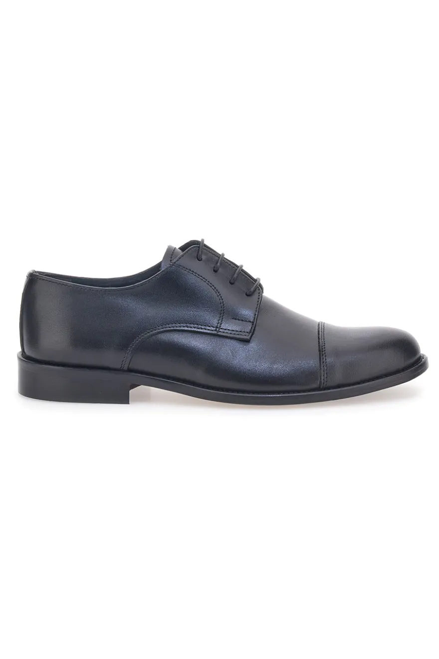Scarpe Stringate Nere Vera Pelle Pittarello 7705