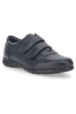 Scarpe Stringate Nero In Vera Pelle Doppio Strappo Max Dillan 458
