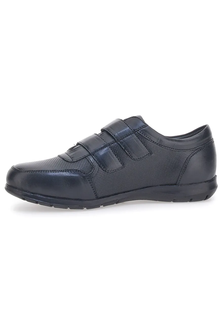 Scarpe Stringate Nero In Vera Pelle Doppio Strappo Max Dillan 458