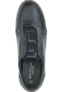 Scarpe Stringate No Laces Max Dillan 859 Nero Vera Pelle