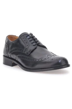 Scarpe Stringate Vera Pelle Nera Pittarello Plus 610