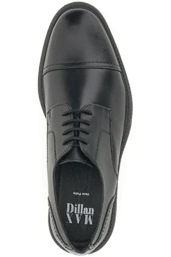 Scarpe Stringate Vera Pelle Nere Max Dillan 19033