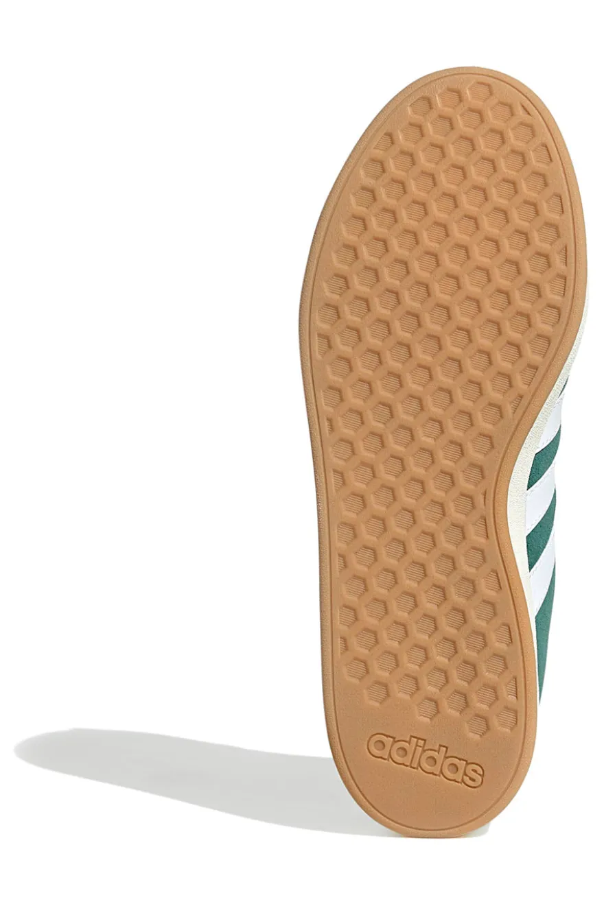 Scarpe verde bosco in pelle con strisce bianche Adidas Grand Court Base 00s