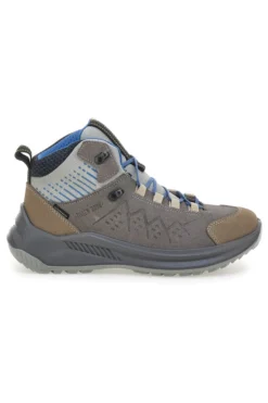 Scarponcini da trekking grigi waterproof con dettagli blu Track down 15503S48T