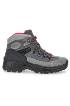 Scarponcini da trekking grigi con dettagli fucsia e suola carrarmato Track down 13342S41