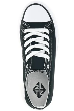 Schwarze Canvas Schnürschuhe 2t2l 8011