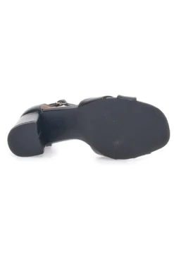 Schwarze First Lady-Sandalen mit Absatz 410