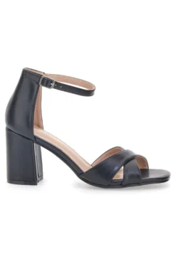 Schwarze First Lady-Sandalen mit Absatz 410