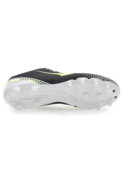 Schwarze Fußballschuhe für festen Untergrund mit gelbem Diadora Pichichi 6 Mg14-Logo