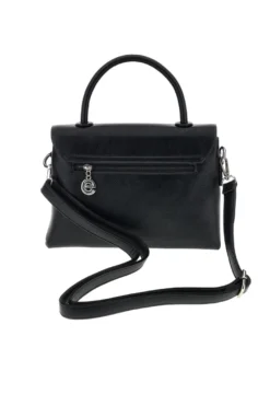 Schwarze Handtasche mit Schulterriemen Emma spagnesi PU8901