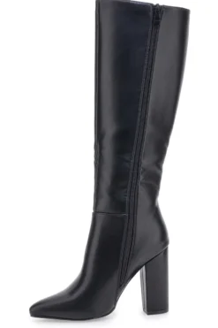 Schwarze kniehohe Stiefel mit hohem Absatz THE FIRST 500
