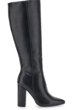 Schwarze kniehohe Stiefel mit hohem Absatz THE FIRST 500