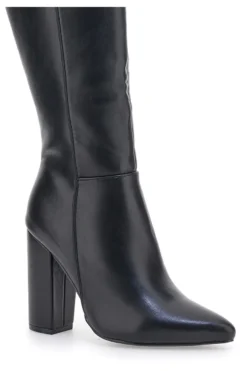 Schwarze kniehohe Stiefel mit hohem Absatz THE FIRST 500