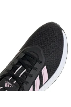 Schwarze Laufschuhe mit rosa Streifen aus atmungsaktivem Mesh Adidas X_PLRPATH
