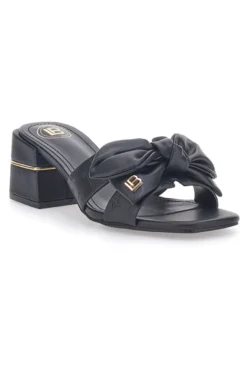 Schwarze Pantoletten mit Absatz Laura Biagiotti 8510
