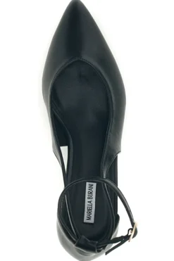 Schwarze Pumps mit Knöchelriemen und geformtem Absatz Burani 51851c1204