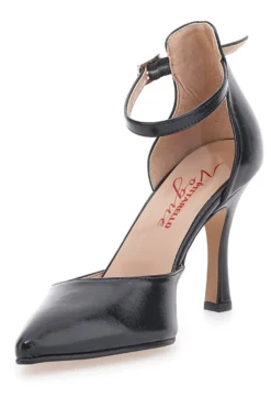 Schwarze Pumps mit Knöchelriemen Pittarello Vogue 84