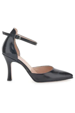 Schwarze Pumps mit Knöchelriemen Pittarello Vogue 84