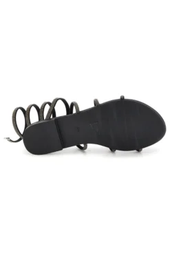 Schwarze Sandalen mit Strasssteinen Mon dieu PRE9300
