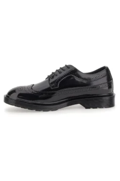 Schwarze Schnürschuhe mit Duilio Gian Marco Venturi-Dekoration