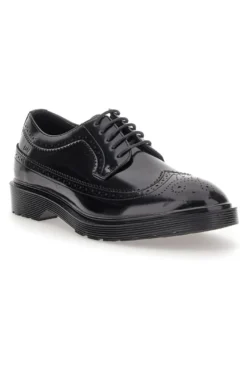 Schwarze Schnürschuhe mit Duilio Gian Marco Venturi-Dekoration