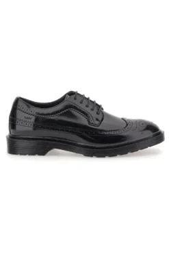 Schwarze Schnürschuhe mit Duilio Gian Marco Venturi-Dekoration