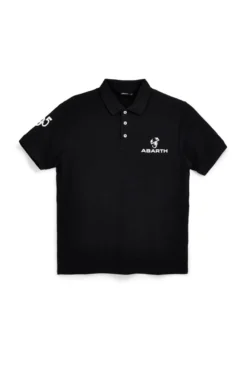 Schwarzes Kurzarm-Poloshirt Abarth AH24SS152