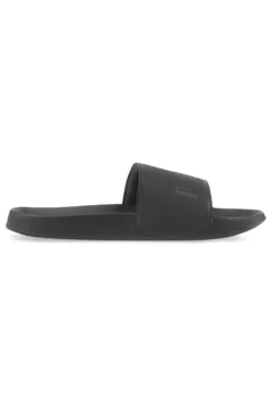 Schwarze Slipper mit gepolstertem Band und PUMA Leadcat 2 Logo