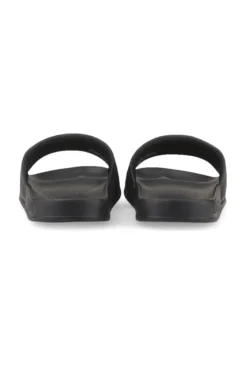 Schwarze Slipper mit gepolstertem Band und PUMA Leadcat 2 Logo