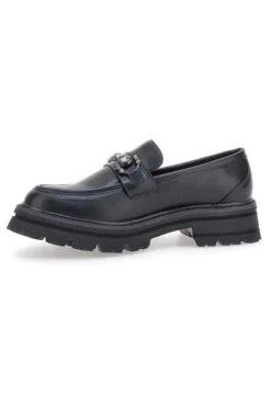 Schwarze Slipper mit Tanksohle und Vorderklammer ME & ME 1222